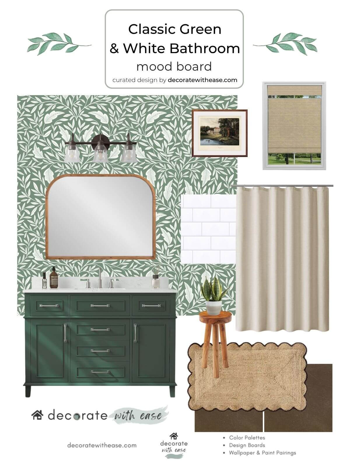 This green and white wallpaper from @lovevsdesign makes a beautiful statement! Easy to hang, custom colors, hundreds of pattern to choose from. 

 #LTKHome