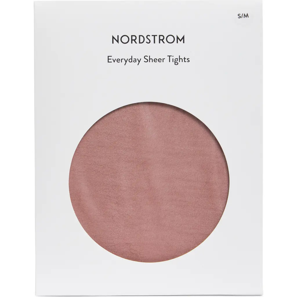 Nordstrom Everyday Sheer Tights in Brown Raisin at Nordstrom, Size Large | Nordstrom