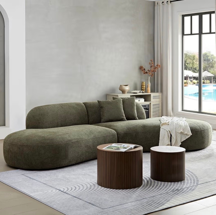 Curved Sectional Sofa, Multiple Seating Positions, Fabric Upholstery Couch for with Pillows for Living Room Office,Apartment (Green,Right-Facing) #couch #livingroomfurniture #greencouch #homefurniture

#LTKHome