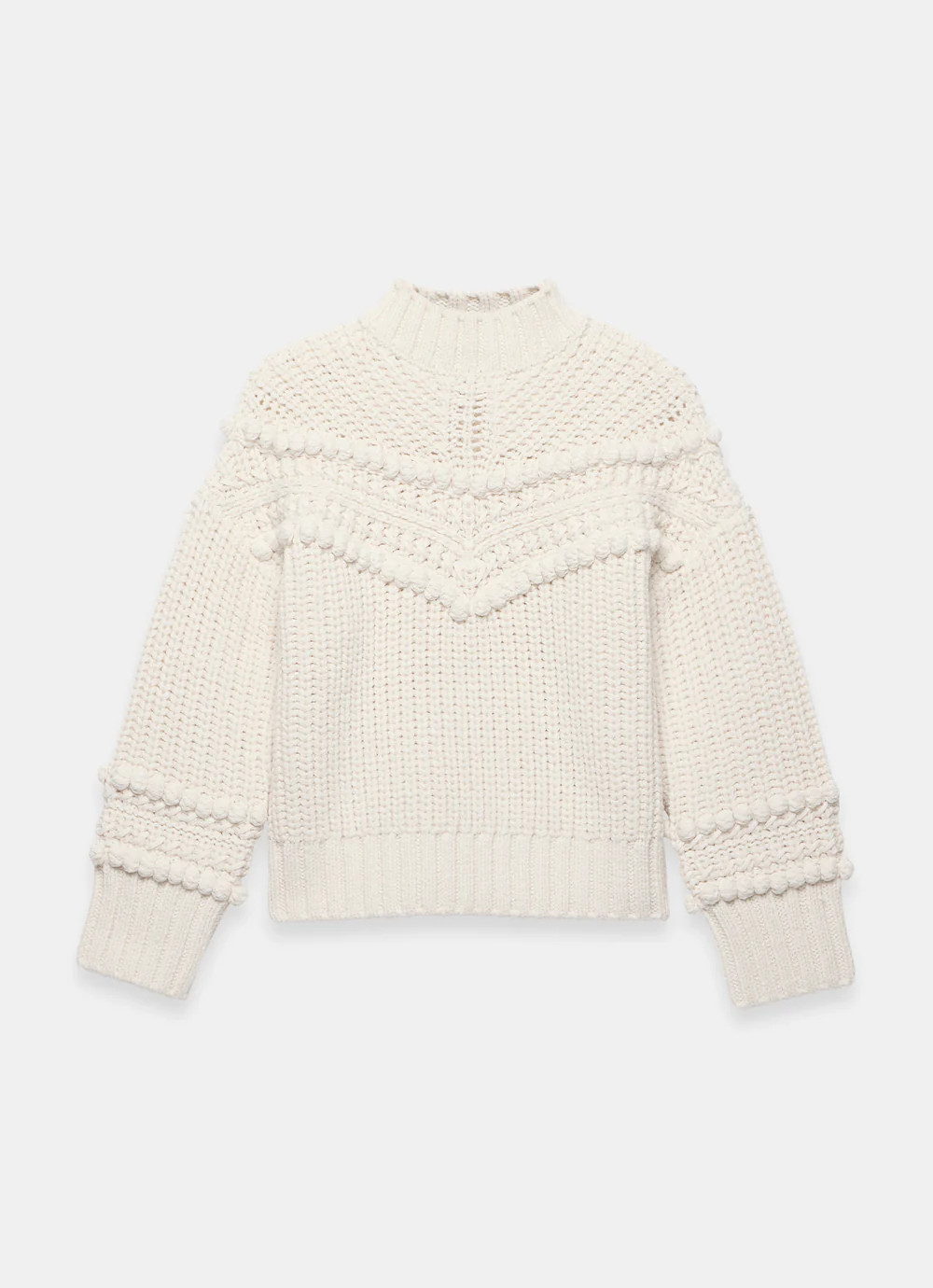 Cream Bobble Detail Knit Jumper | Mint Velvet