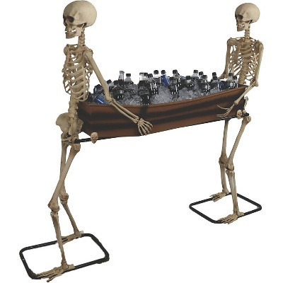 Halloween Express Poseable Skeletons Carrying Coffin Halloween Decoration - 60 in x 68 in x 17.5 ... | Target