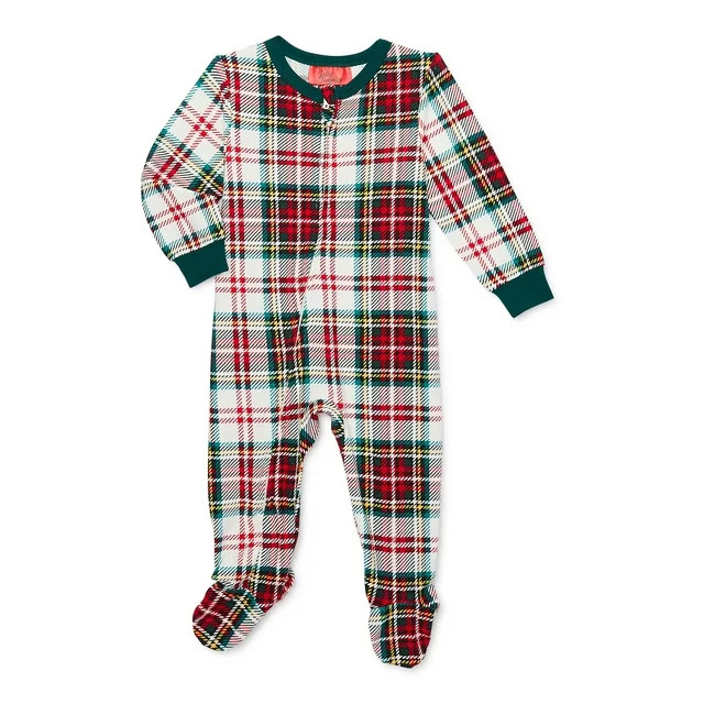 Jolly Jammies Unisex Baby Matching Family Pajamas Plaid One-Piece Sleeper - Walmart.com | Walmart (US)