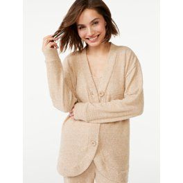 Joyspun Women’s Chenille Sleep Cardigan, Sizes up to 3X - Walmart.com | Walmart (US)