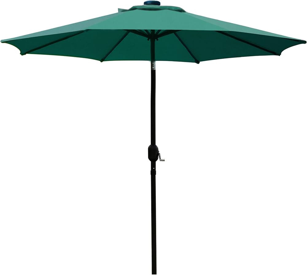 Sunnyglade 9' Patio Umbrella Outdoor Table Umbrella with 8 Sturdy Ribs (Dark Green) | Amazon (US)