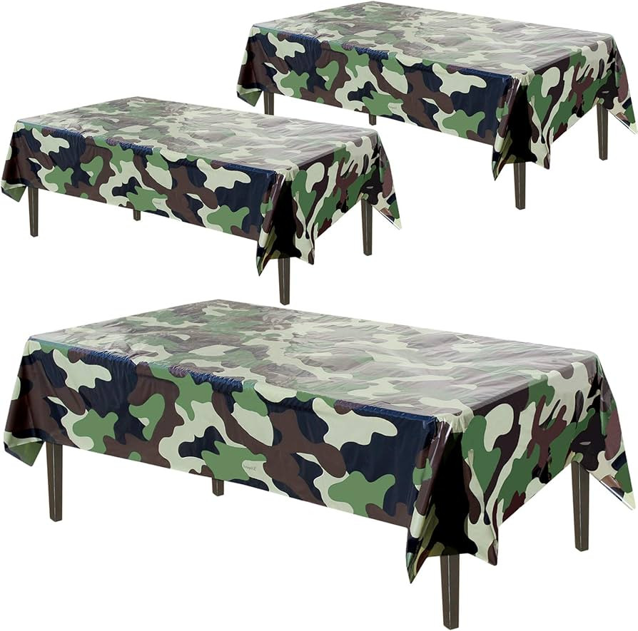 Amazon.com: AnapoliZ Army Plastic Tablecloth | 3 Pcs Pack (54” Inch Wide x 102” Inch Long) | ... | Amazon (US)