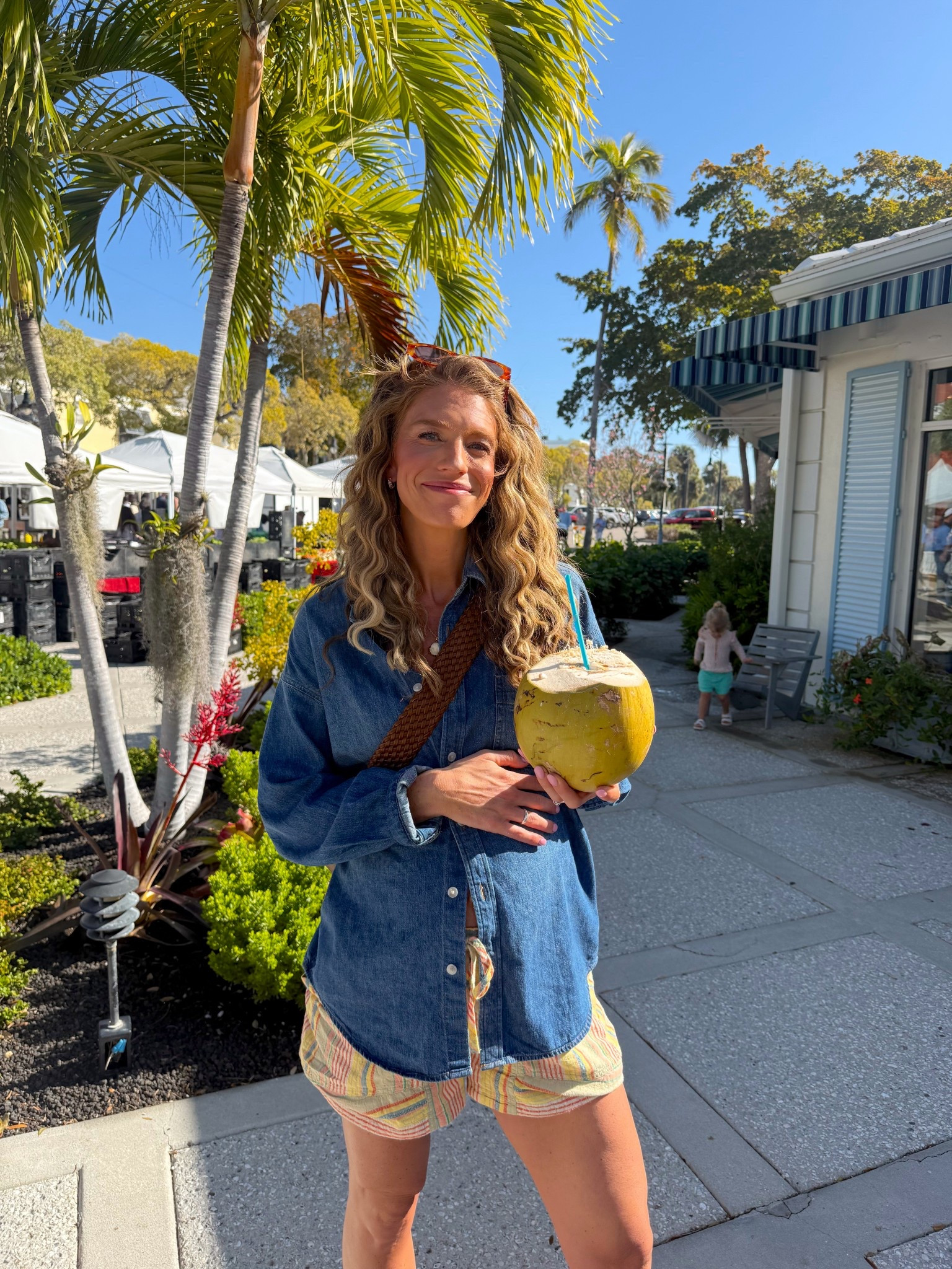 Wore this vacation look to the Naples farmers market yesterday. Size medium in button up (runs oversized but still got medium for height and extra oversized fit)

Shorts run oversized. Size small
Medium in swimsuit
Large in hat

#LTKTravel #LTKootd #LTKBump