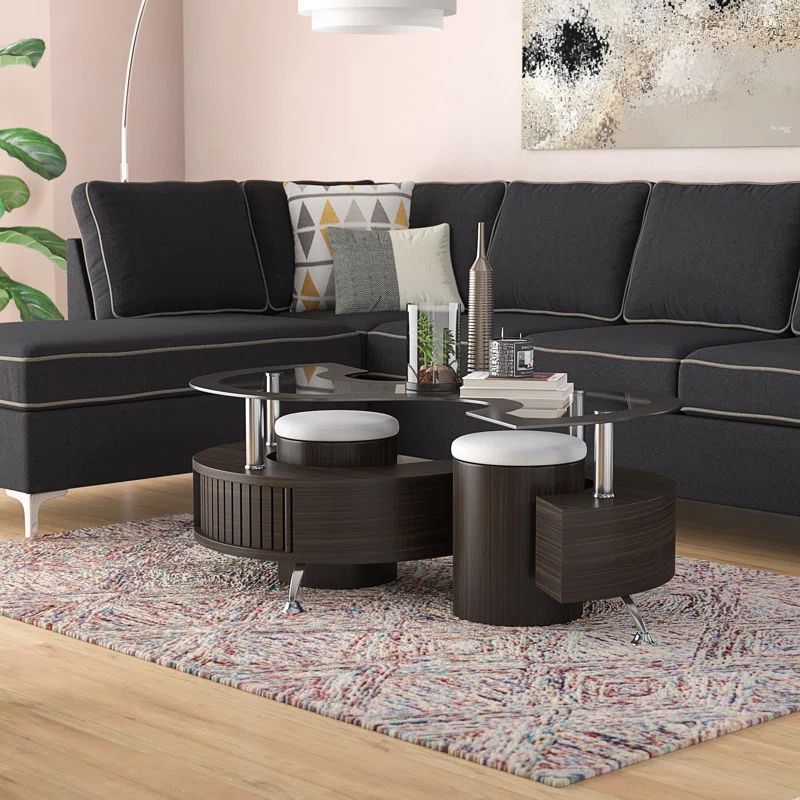 Milivoje Glass Top Coffee Table | Wayfair North America