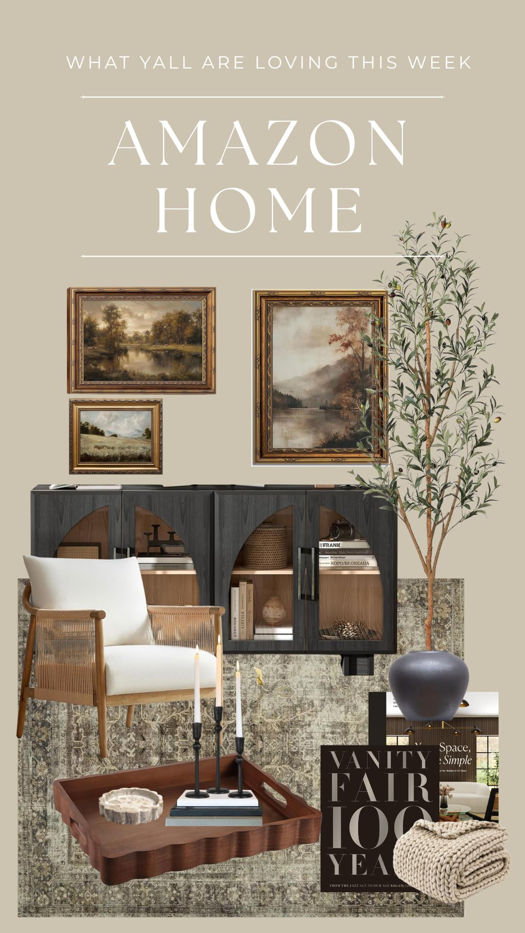 Falling for this cozy and stylish setup! Perfect for your living room. You'll love this chic sideboard, beautiful artwork, and cozy chair. 
• 
• 
• 
entryway, living room, wall art, accent chair, home essentials, cozy home decor, spring refresh, home refresh 

 #LTKHome