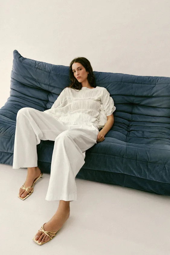 METALLIC EFFECT SANDALS | Zara US