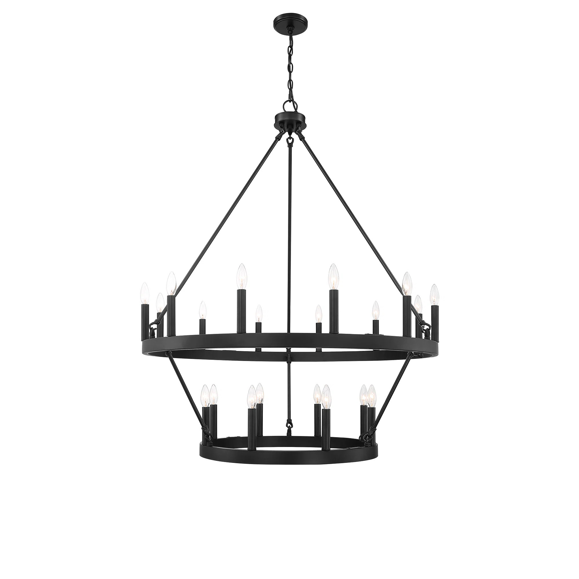 Finchley 20 - Light Dimmable Wagon Wheel Chandelier | Wayfair North America