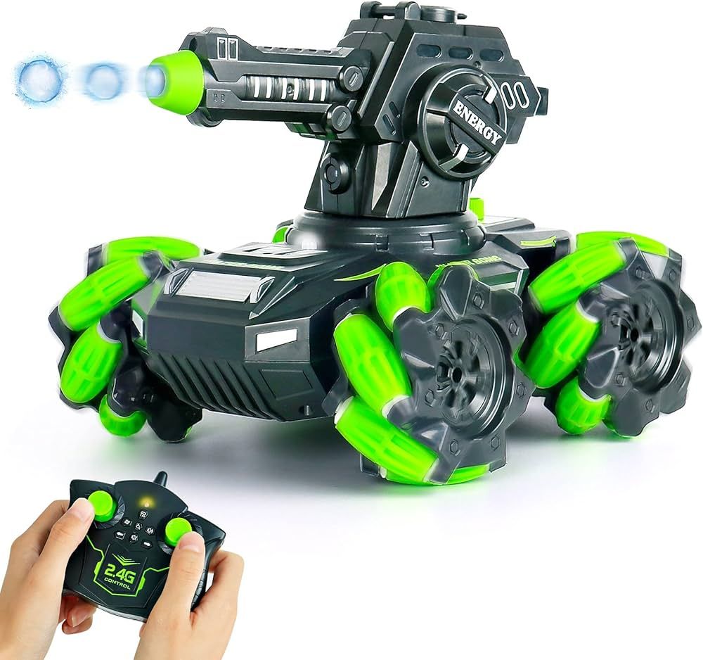 VERTOY RC Tank Car Toys for 6 7 8 9 10 Years Old Boys, STEM Remote Control Car 180° Rotating Stu... | Amazon (US)
