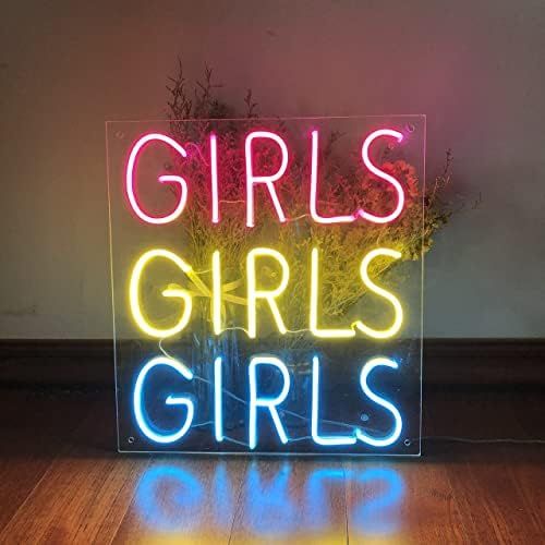 Neon Girls Girls Girls Sign Neon Signs for Wall Decor Neon Sign Wall Art,Neon Sign Wall Decorations  | Amazon (US)