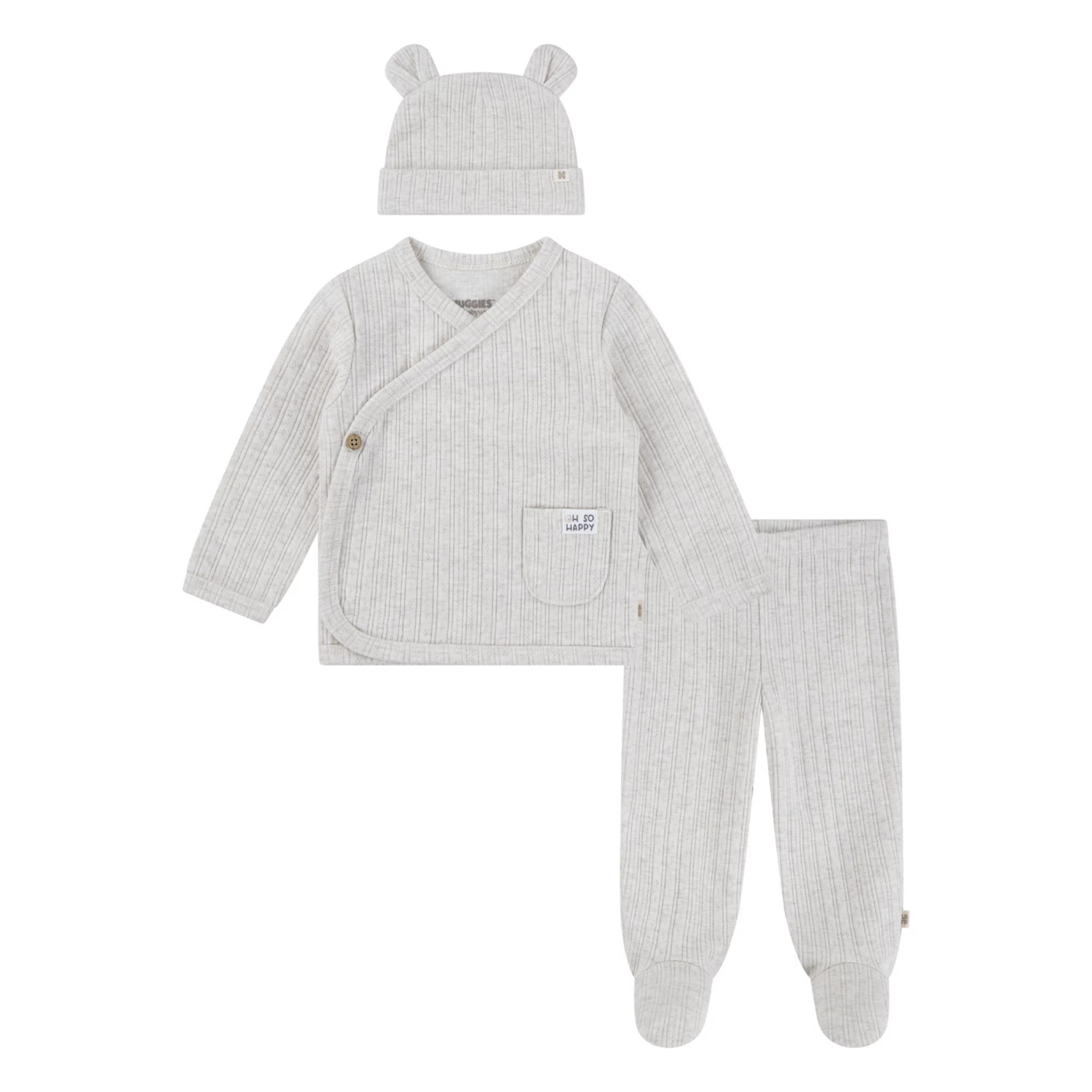 Newborn Baby Huggies Babywear® Jacket Footed Pants & Hat 3-Piece Matching Set | Kohl's