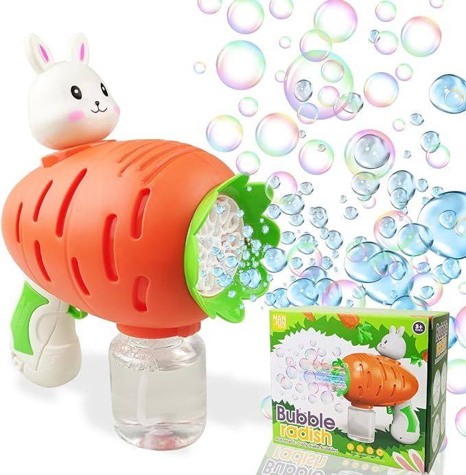 Easter Bunny Bubble Gun Automatic Bubble Blower Toy for Kids Girls Boys Easter Basket Stuffers Gi... | Amazon (US)