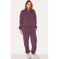 Dark Plum Premium Cuffed Sweat Sweatpants | PrettyLittleThing US
