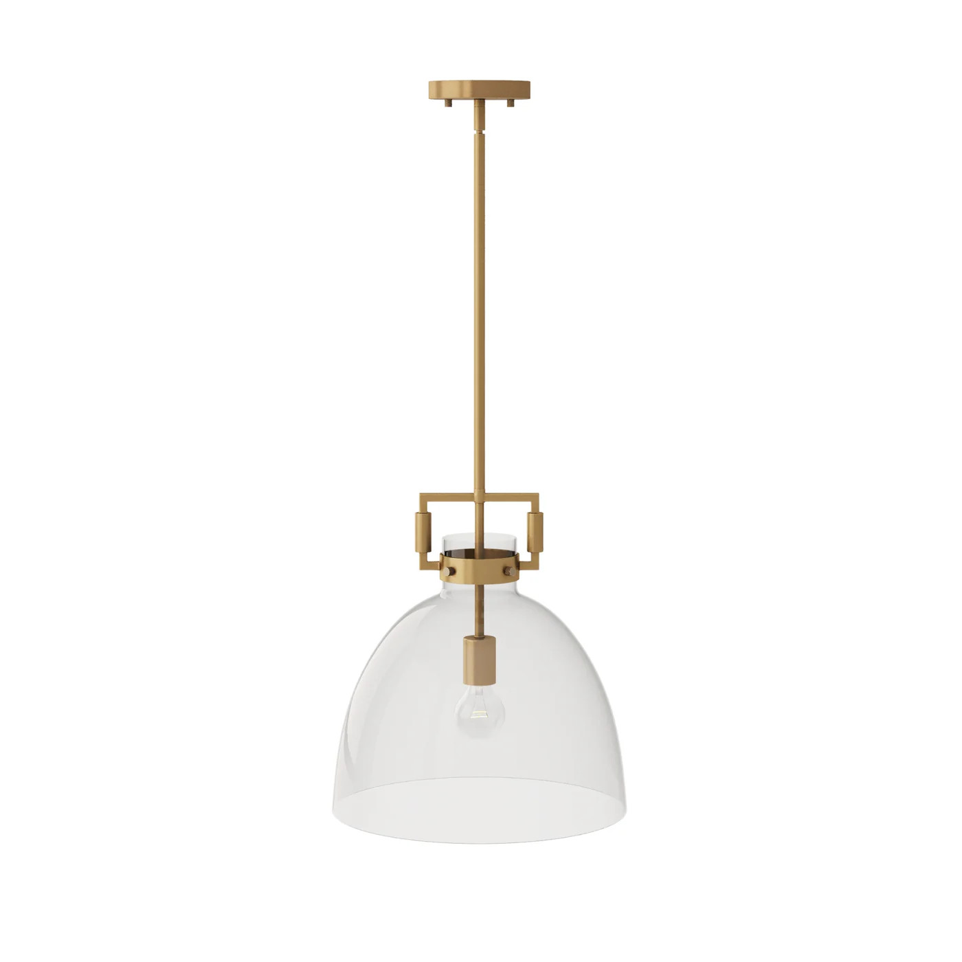 Glass Dome Pendant Lights Brass (Set of 2) | Nathan James