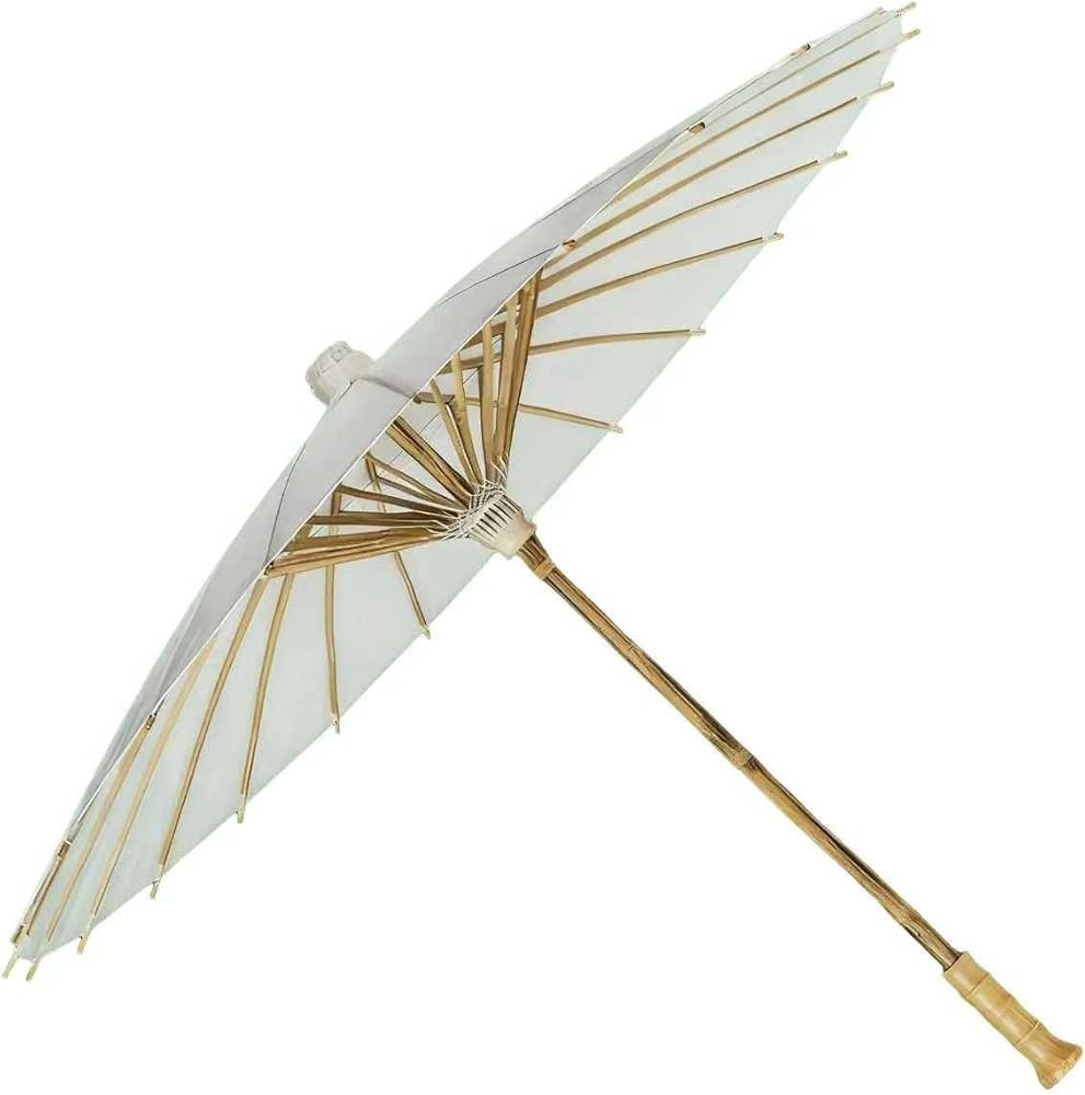 33''Parasol Paper Umbrellas for Weddings bamboo Handle Parasol Umbrella Decorative for sun Handma... | Amazon (US)