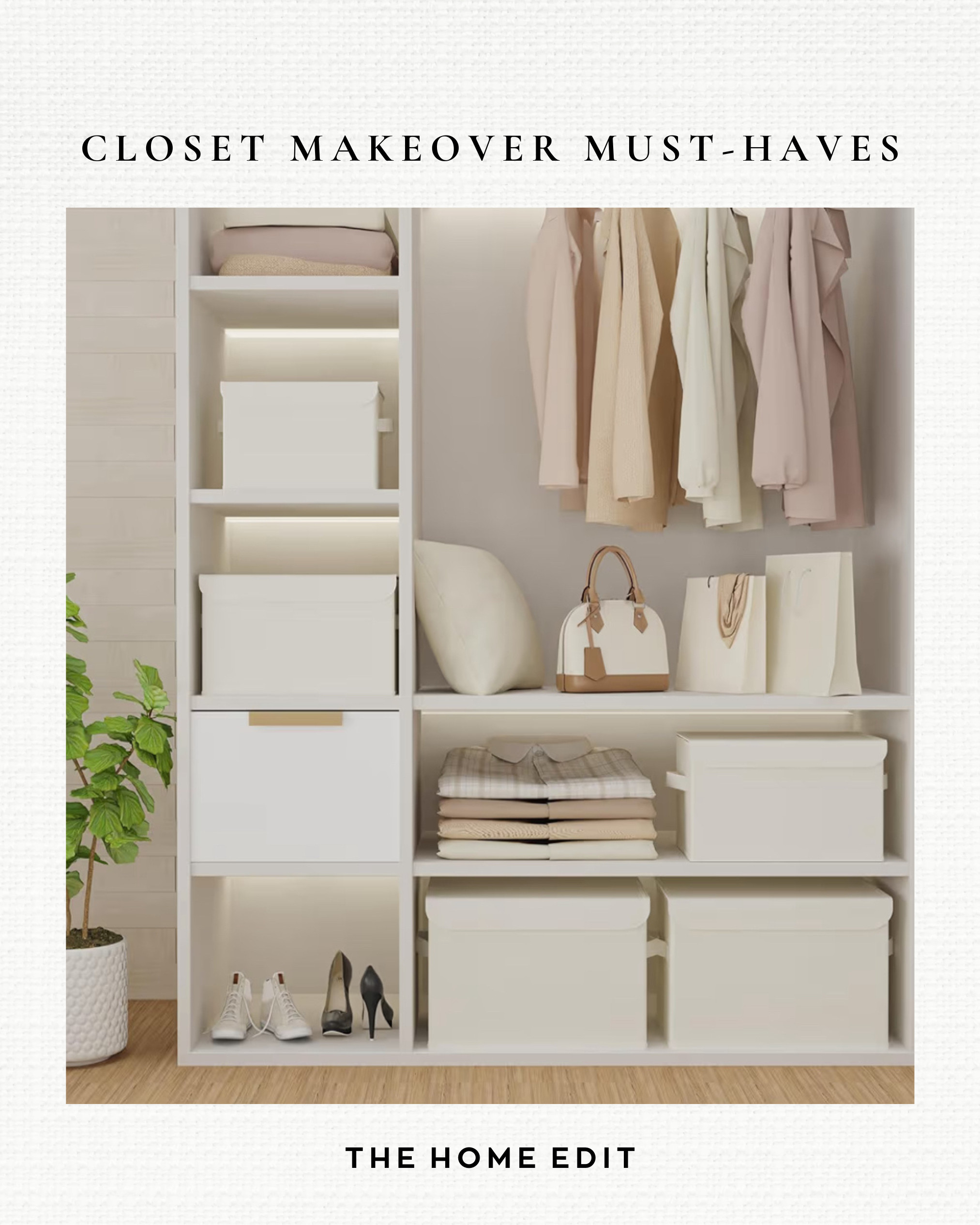 Closet Makeover Must-Haves For A Pinterest Worthy Closet

Neutral bins, stackable boxes, shelving, and more, to create that Home Edit look while keeping your wardrobe easy to navigate.

🧺 Tap to shop these pieces and start your own closet glow-up today!
#LTKHome #LTKOrganization #ClosetGoals #HomeEditStyle #LTKFinds #ClosetMakeover #OrganizedHome #StorageSolutions #HomeInspo 

 #LTKHome #LTKFindsUnder50 #LTKFindsUnder100