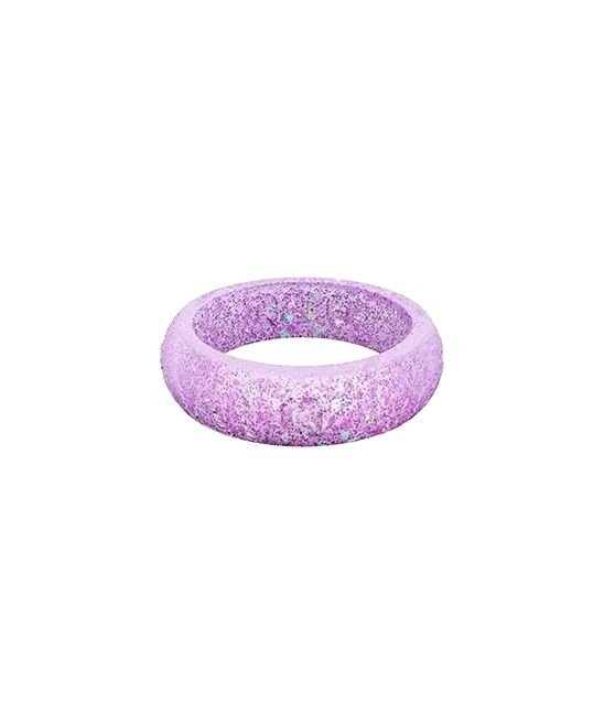 QALO Women's Rings Purple - Purple Sparkle Q Silicone Ring | Zulily