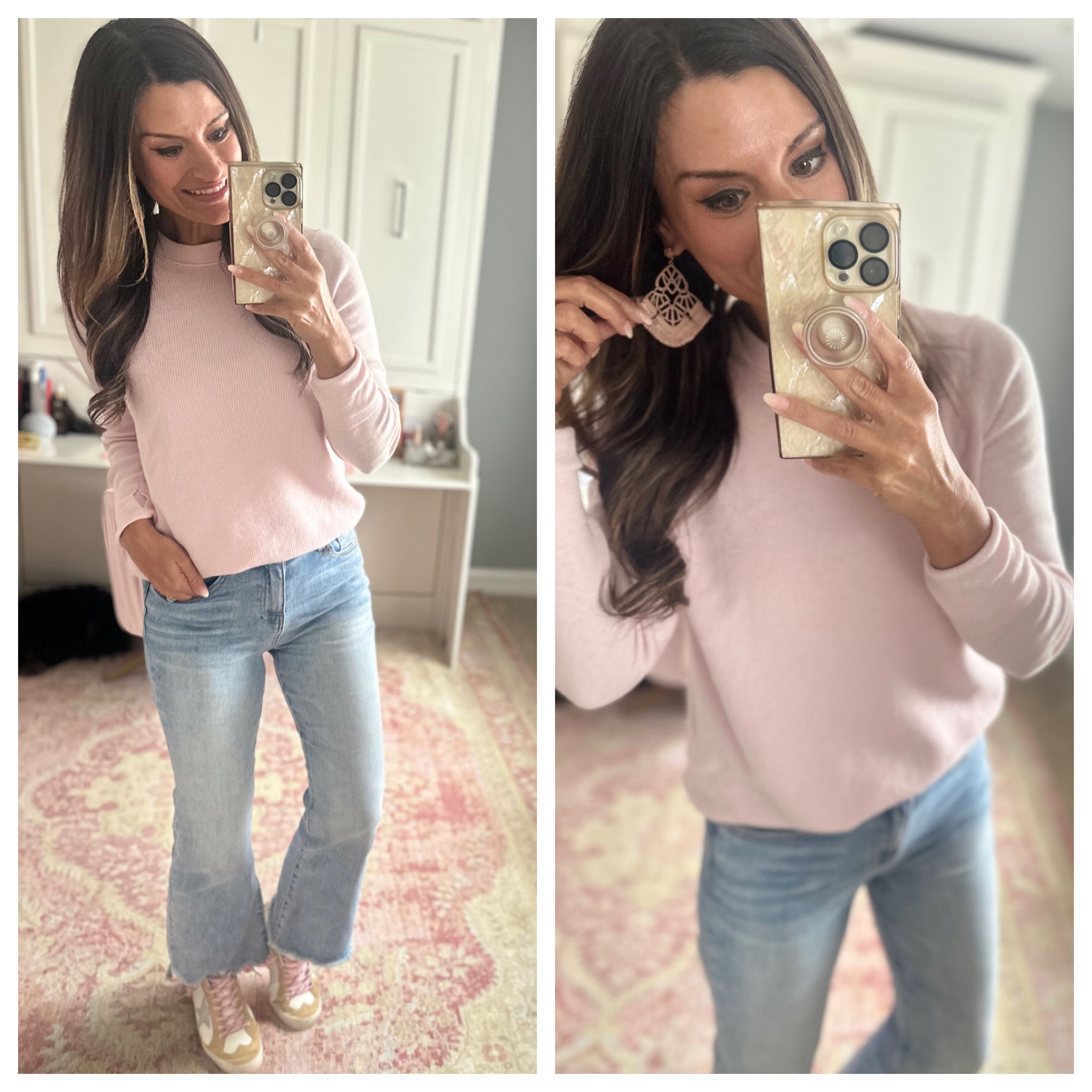 How to style a pink sweater 

#LTKover40 #LTKstyletip #LTKfindsunder50