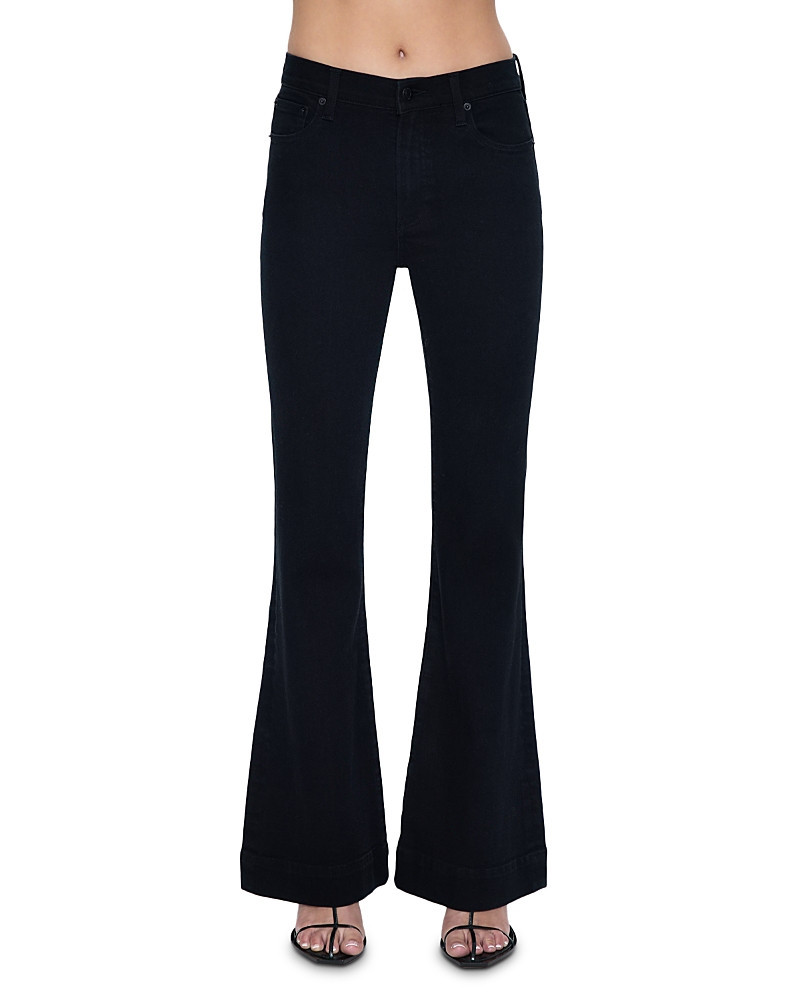 Pistola Kinsley Mid Rise Ultra Flare Leg Jeans in Noir | Bloomingdale's (US)