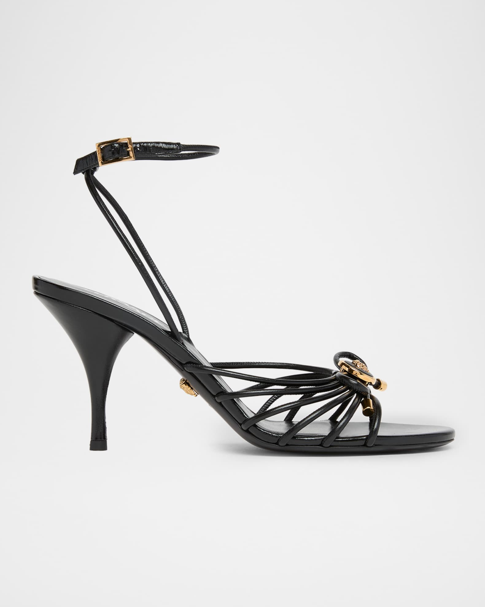 85mm Opera Bow Leather Sandals | Neiman Marcus