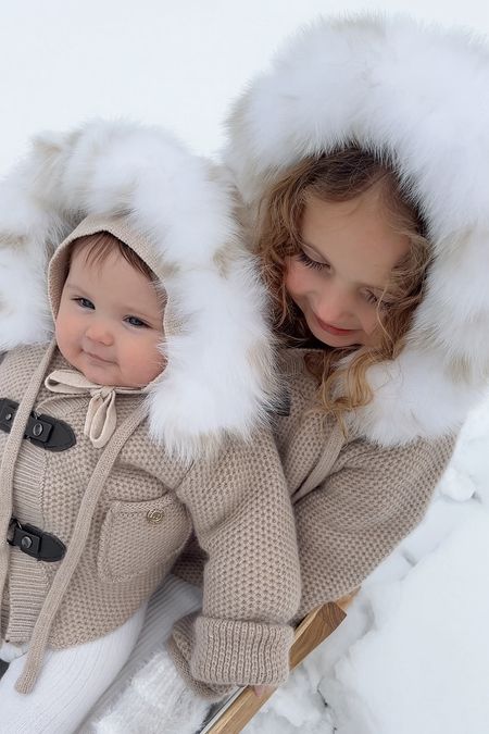 Honeycomb mink cashmere prom with white print fox fur trim, baby toddler kids winter jacket coat,
Calf leather buckle details 

#LTKkids #LTKbaby #LTKfamily