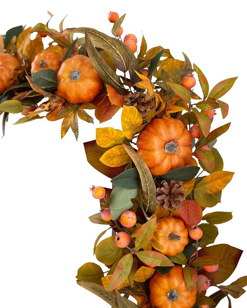 Balsam Hill 10ft Pumpkin & Eucalyptus Artificial Garland | Amazon (US)