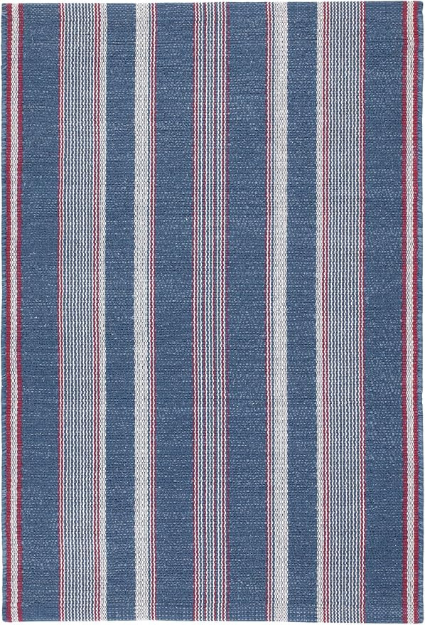 Dash & Albert Camden Stripe Denim Handwoven Cotton Rug, 8.5 X 11.5 Feet, Blue/Red Stripe Pattern | Amazon (US)