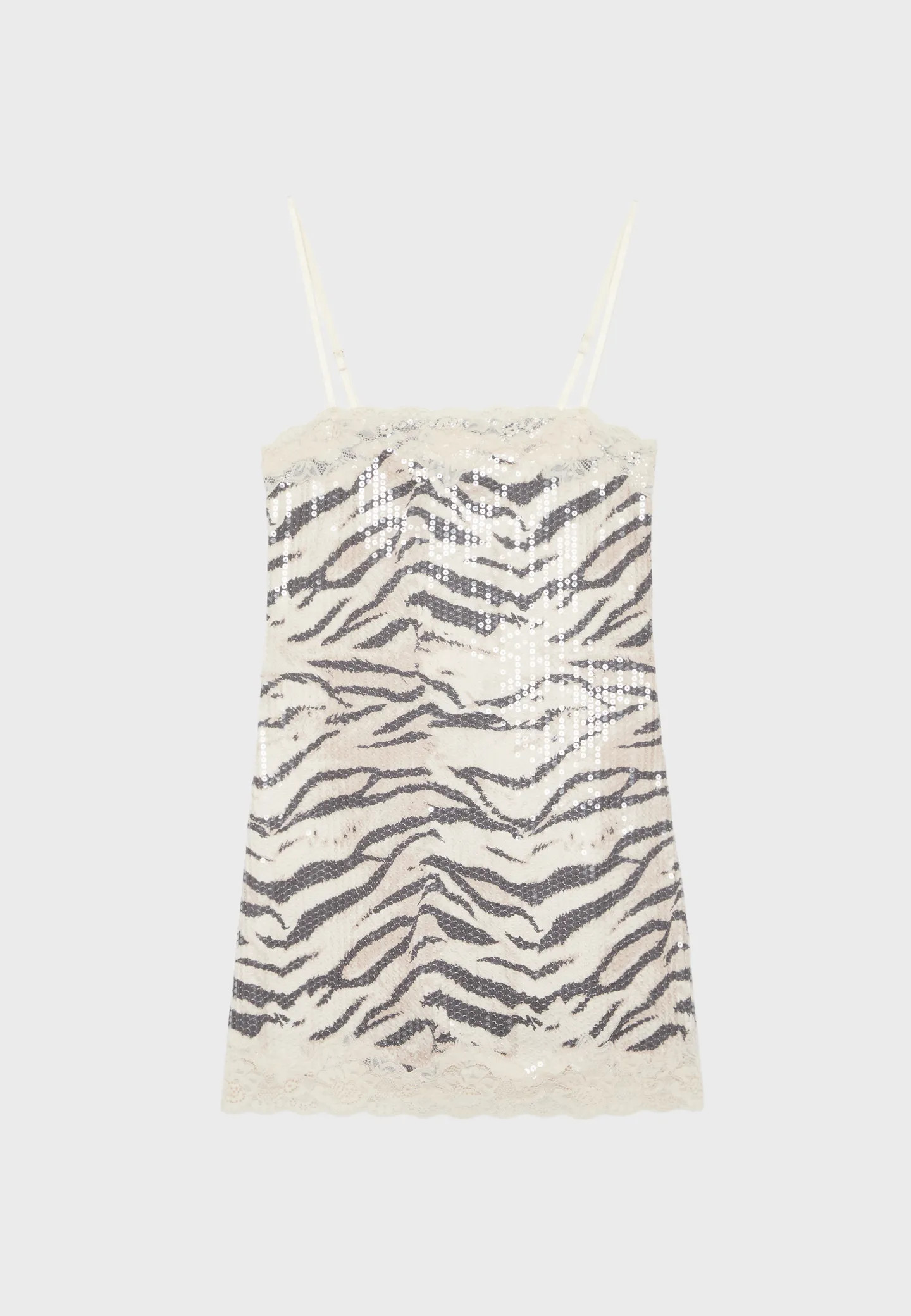 Kurzes Paillettenkleid mit Animalprint | Stradivarius DE