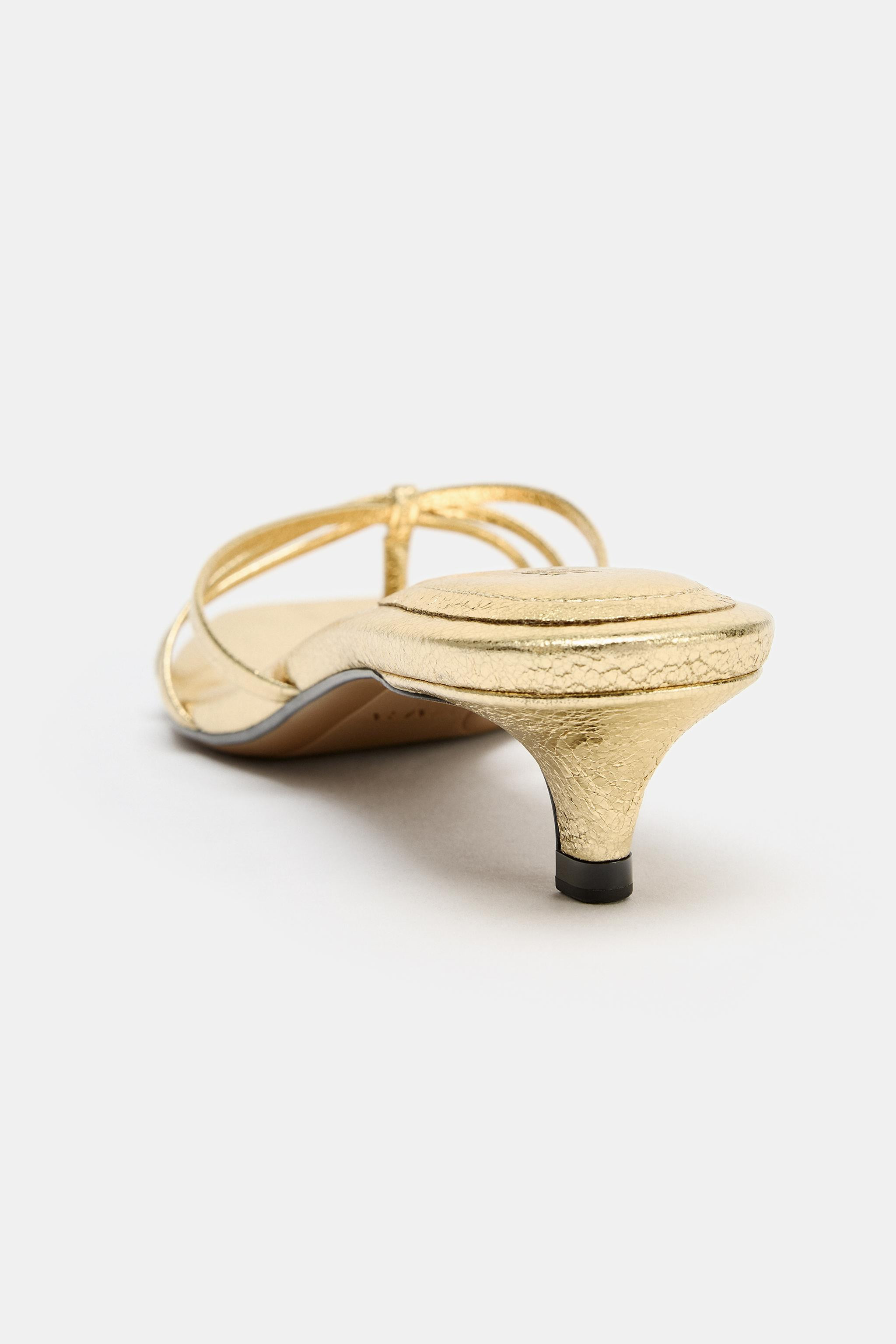 METALLIC EFFECT SANDALS | Zara US
