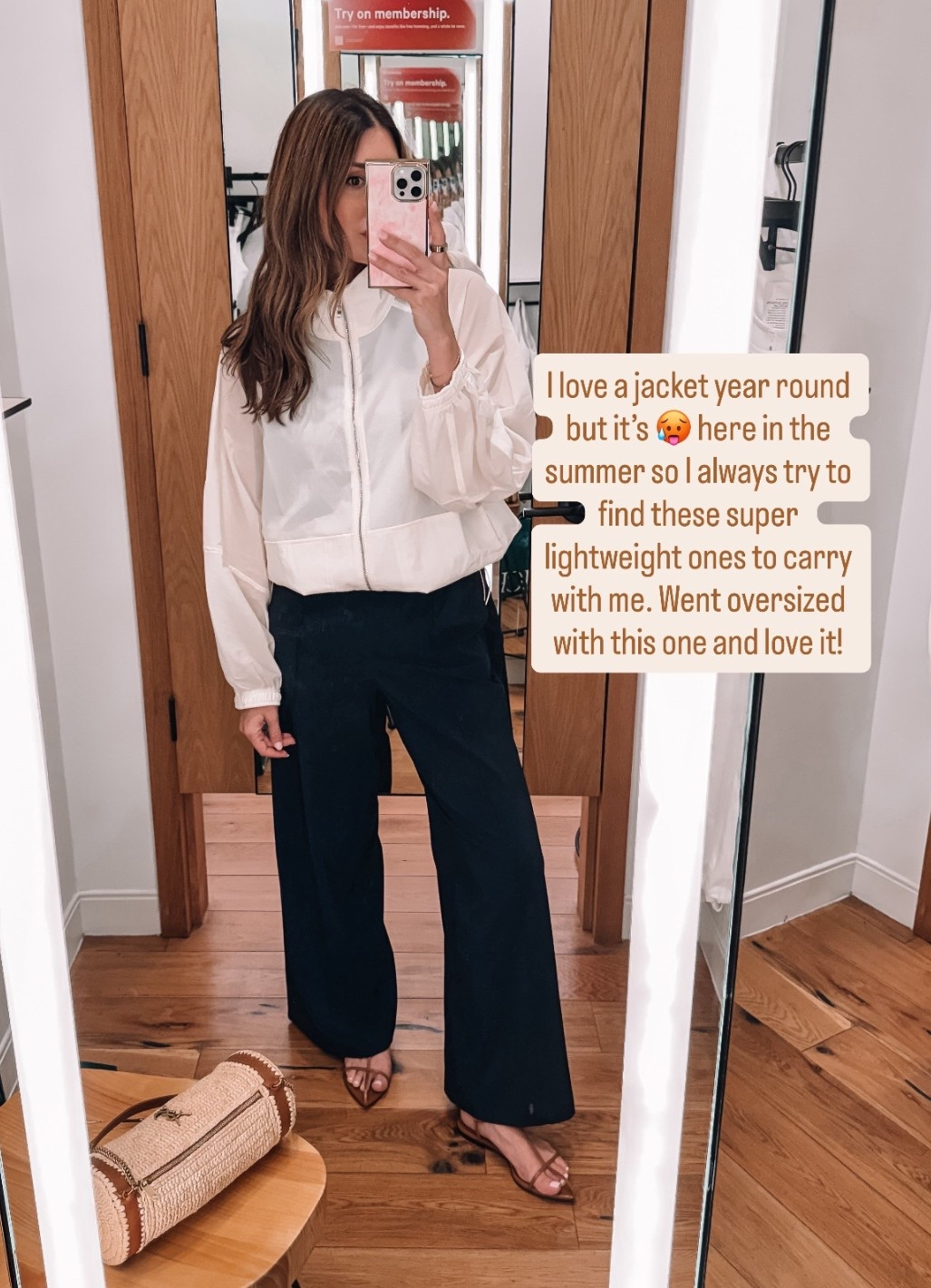 Large in jacket, size small in pants 