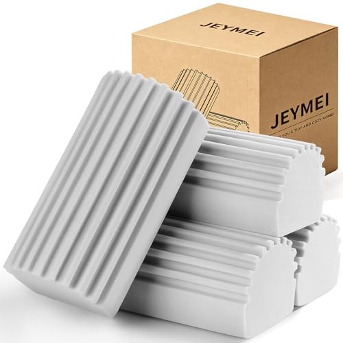 Jeymei Damp Clean Duster Sponge,4Pcs Grey Dust Sponge for Cleaning | Amazon (US)