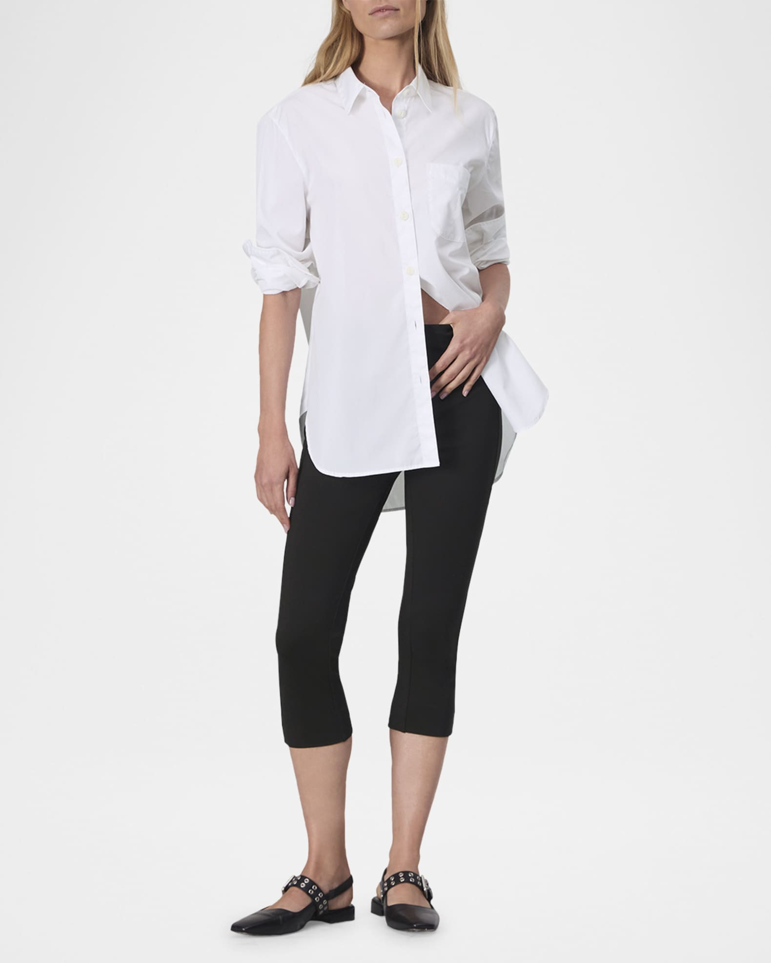 Simone Ponte Pull-On Capri Pants | Neiman Marcus