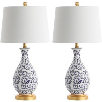 Avi Table Lamp (Set of 2) - 27.5 Inch Height - TBL4148 - Blue/White - Safavieh | Target