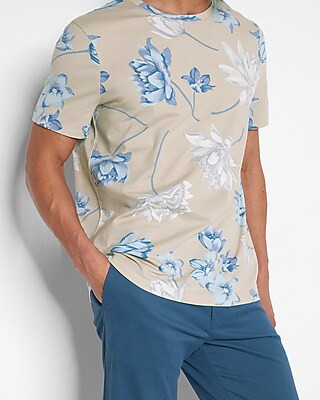 Floral Print Crew Neck T-shirt | Express