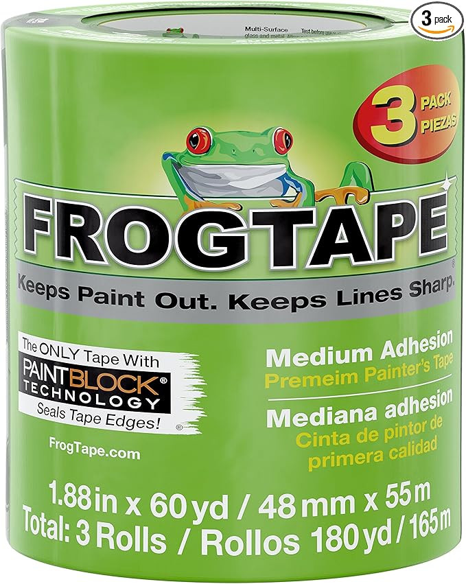 FrogTape Multi-Surface Painters Tape with PAINTBLOCK, 2 Inch Wide (1.88 In. x 60 Yds), Medium Adh... | Amazon (US)