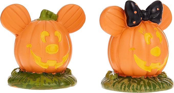 Department 56 Disney Village Halloween Accessories Pumpkintown Mickey and Minnie Mouse Topiaires ... | Amazon (US)