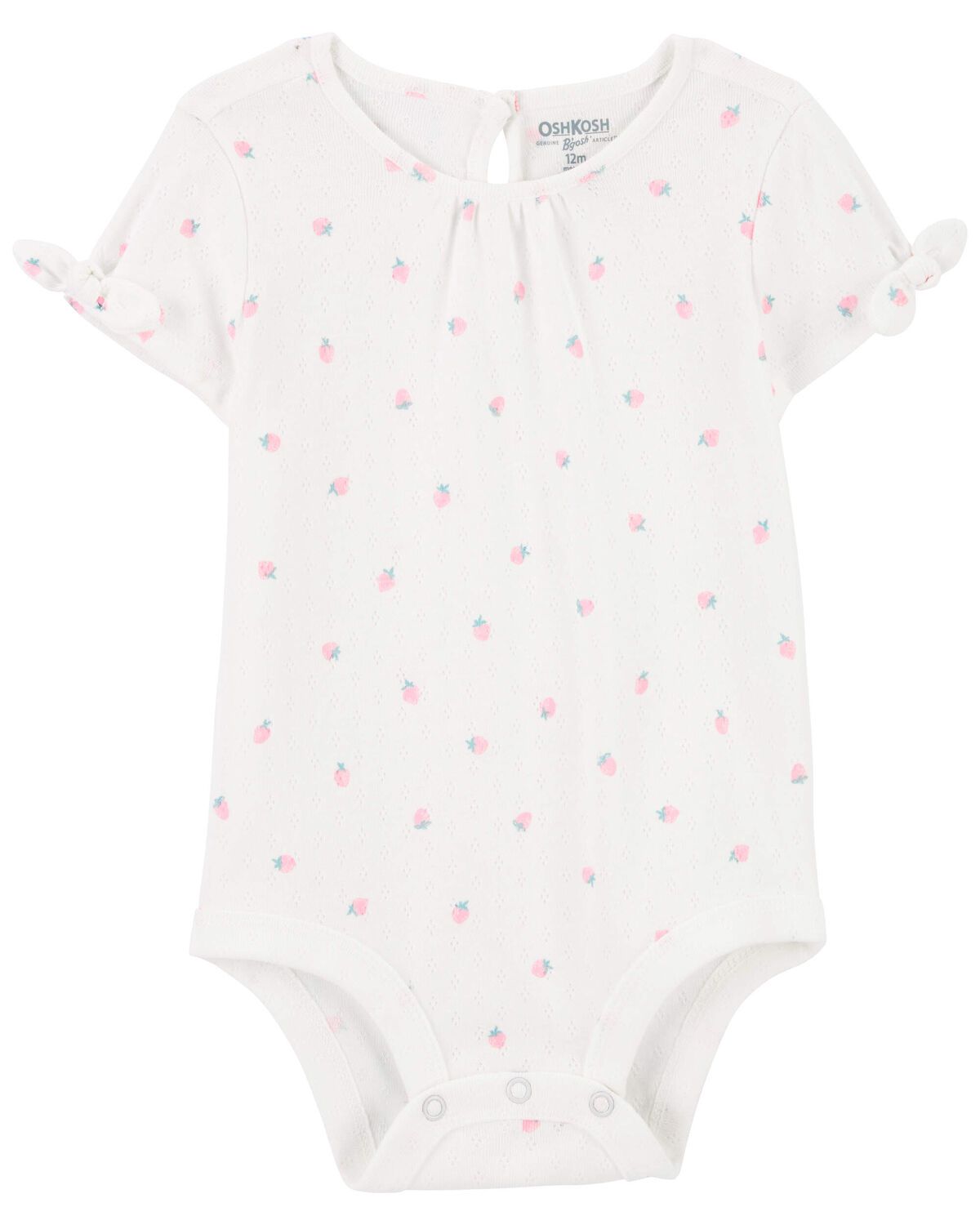 Ivory Baby Strawberry Print Pointelle Bodysuit
 | carters.com | Carter's