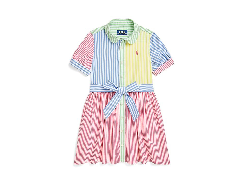Polo Ralph Lauren Kids Striped Cotton Fun Shirtdress (Toddler/Little Kid) Girl's Dress : 4 Little Kid | Zappos