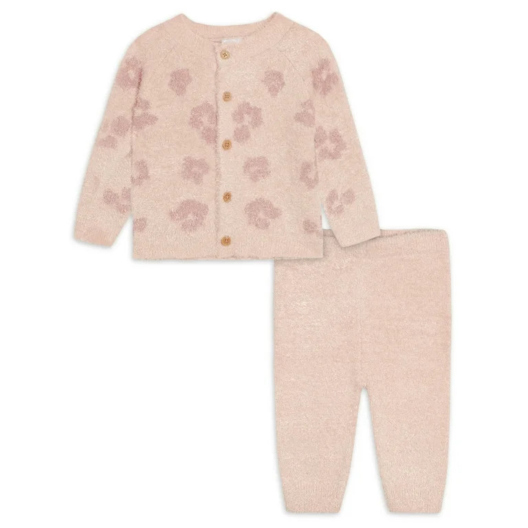 Modern Moments by Gerber Baby Boy or Girl Gender Neutral Long Sleeve Cozy Cardigan Sweater & Pant... | Walmart (US)