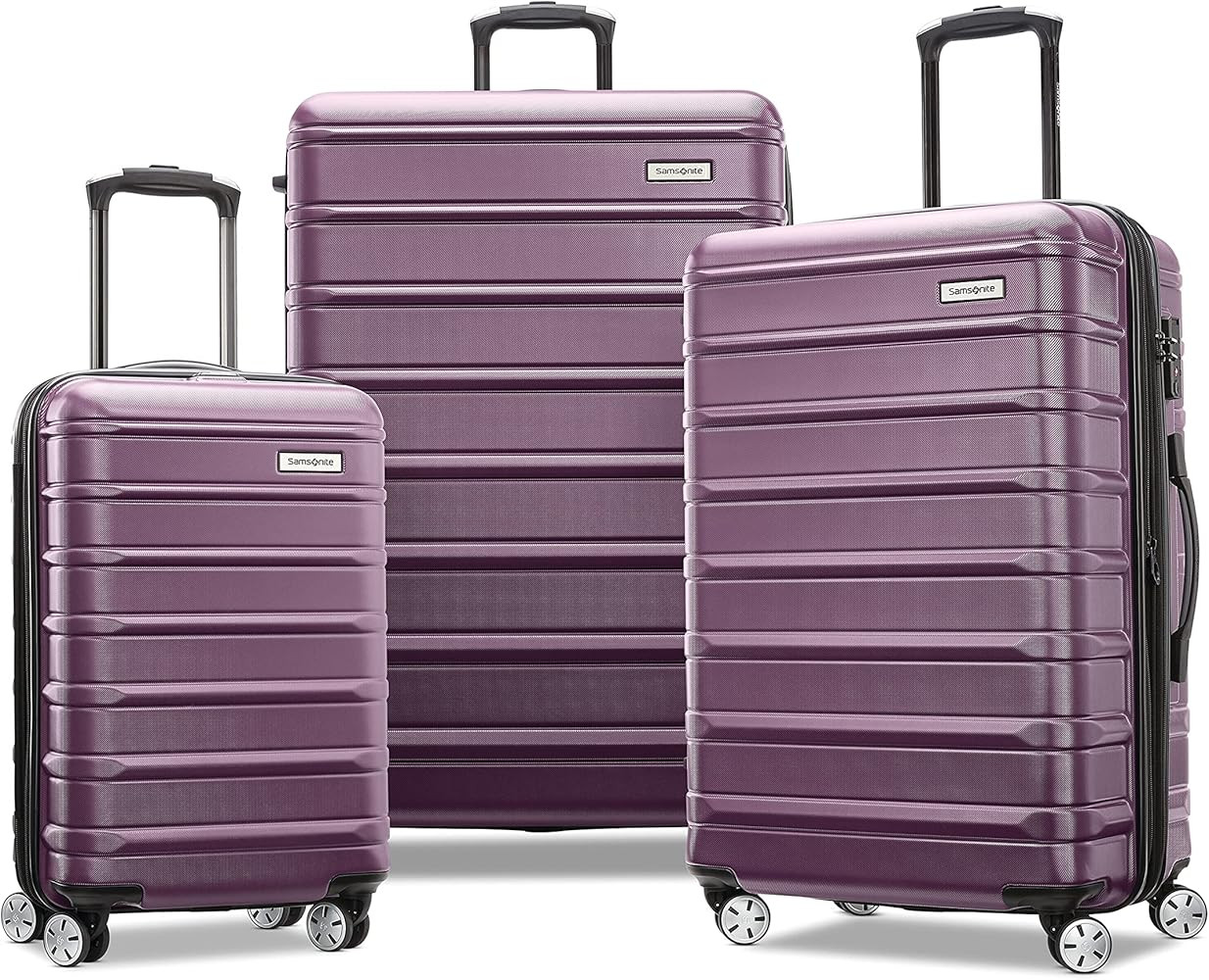 Samsonite Omni 2 Hardside Expandable Luggage with Spinner Wheels, 3-Piece Set (19/24/28), Icy Lil... | Amazon (US)
