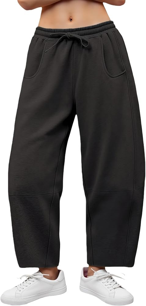 Women’s Barrel Sweatpants Loose Leg with Elastic Waist, Casual Lounge Pants Soft Fleece Joggers... | Amazon (US)