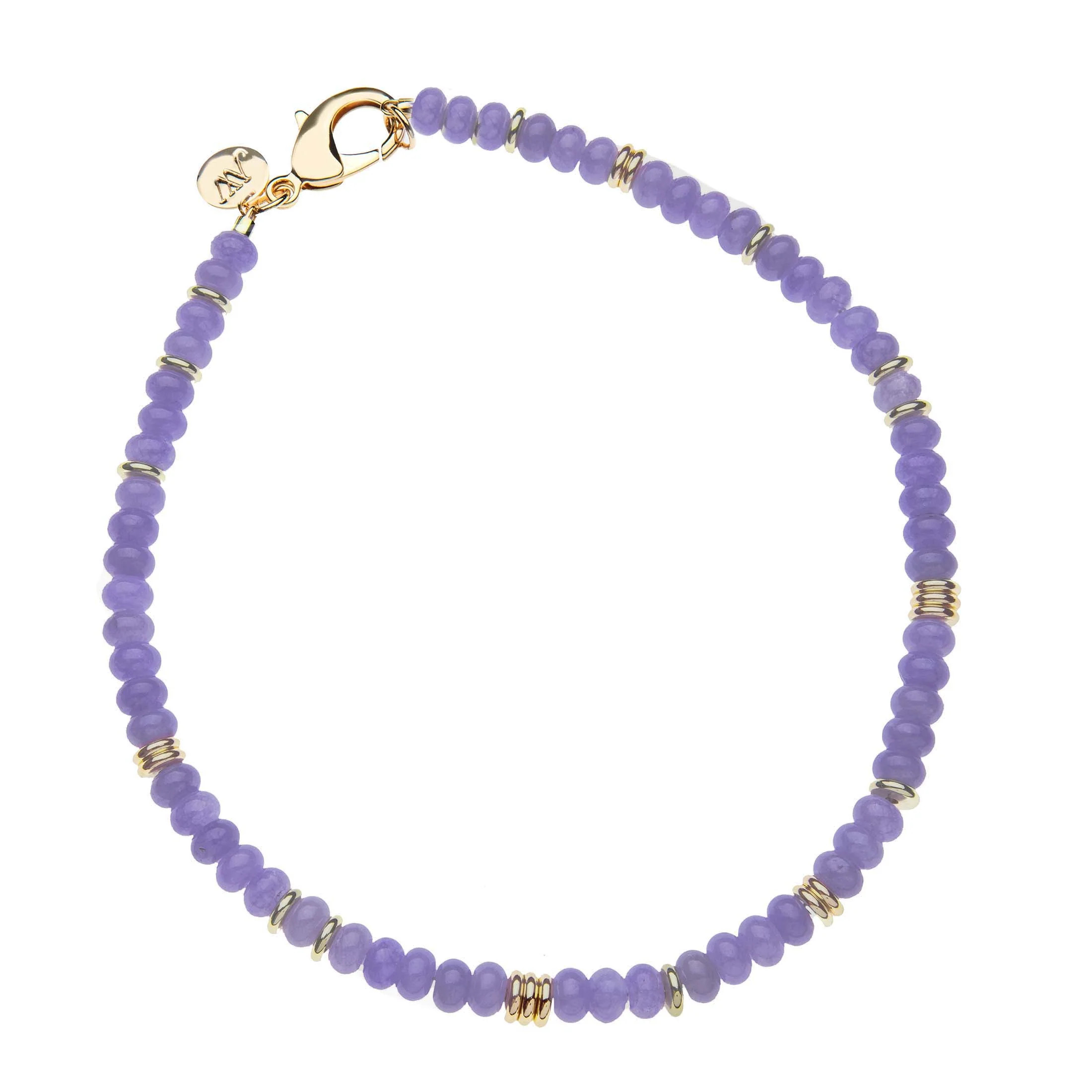 Gumdrop Beaded Necklace in Periwinkle | Jane Win