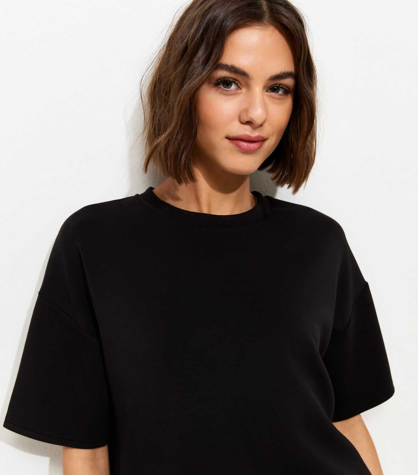 Premium Black Sweatshirt T-Shirt | New Look | New Look (UK)