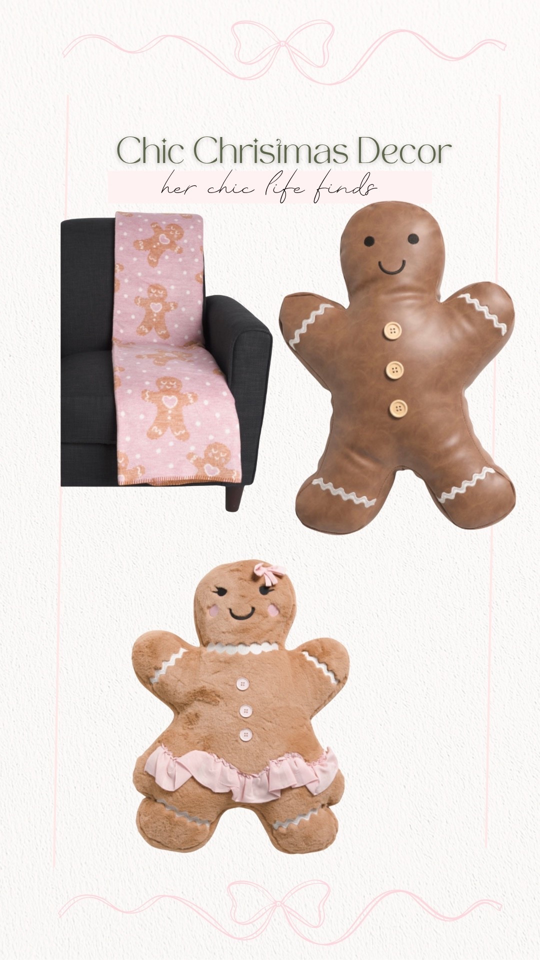 Pink gingerbread throw blanket and gingerbread pillows

#LTKFindsUnder50 #LTKGiftGuide