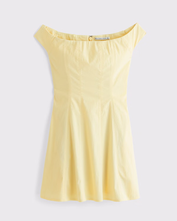 The A&F Mila Off-The-Shoulder Mini Dress | Abercrombie & Fitch (US)