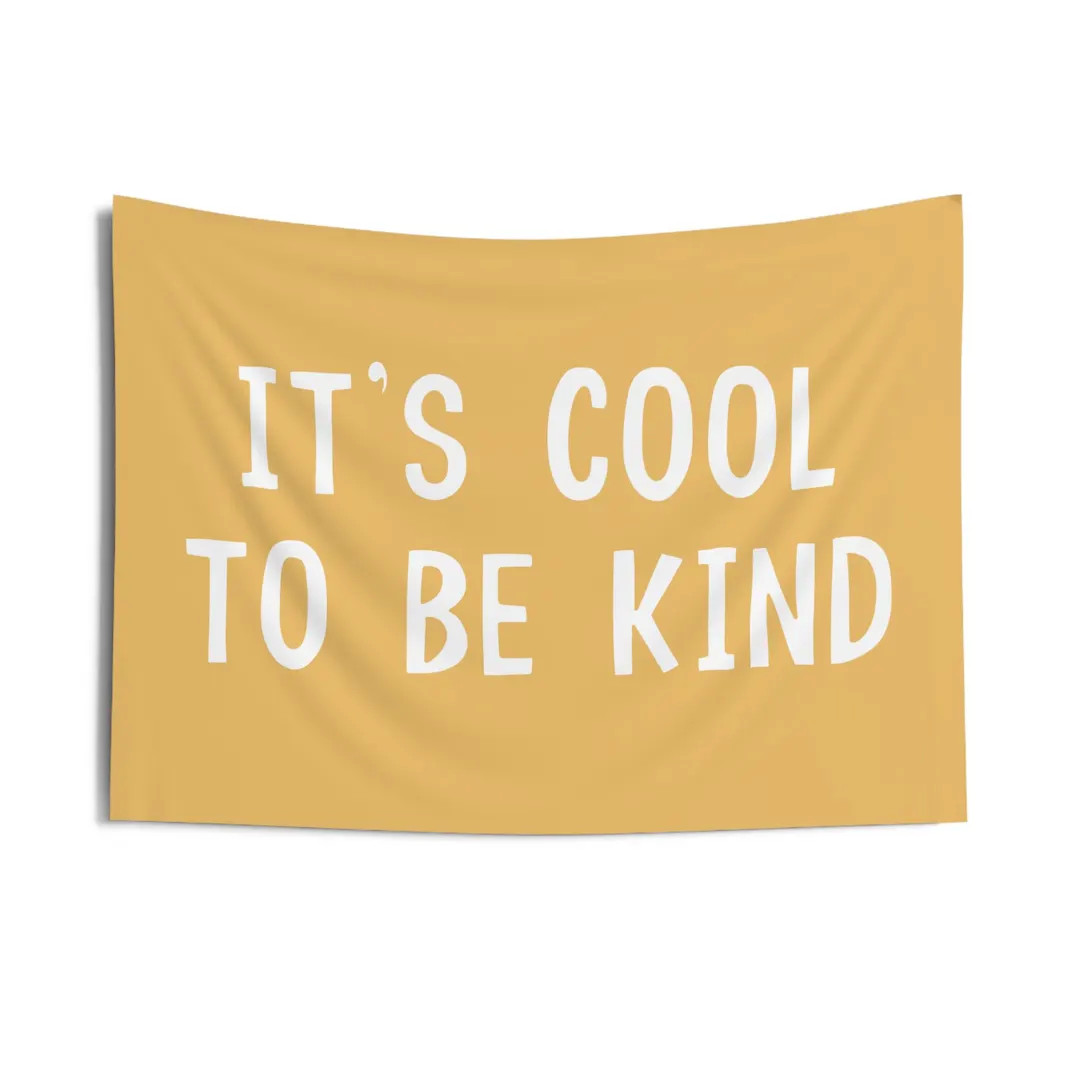 Cool Kids Club Banner It's Cool to Be Kind Kids Room Decor Playroom Wall Art Nursery Wall Tapestr... | Etsy (US)