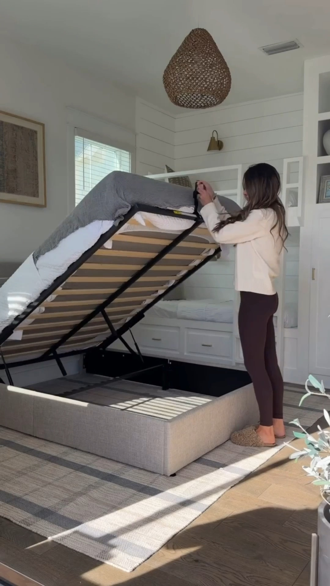 A top 15 bestseller in 2025!! How cool is this bed frame! It’s a lift up hydraulic bed with a beautiful modern wingback headboard. You don’t need a box spring, and if you’re in need of extra storage space then it’s perfect!! 

#LTKHome