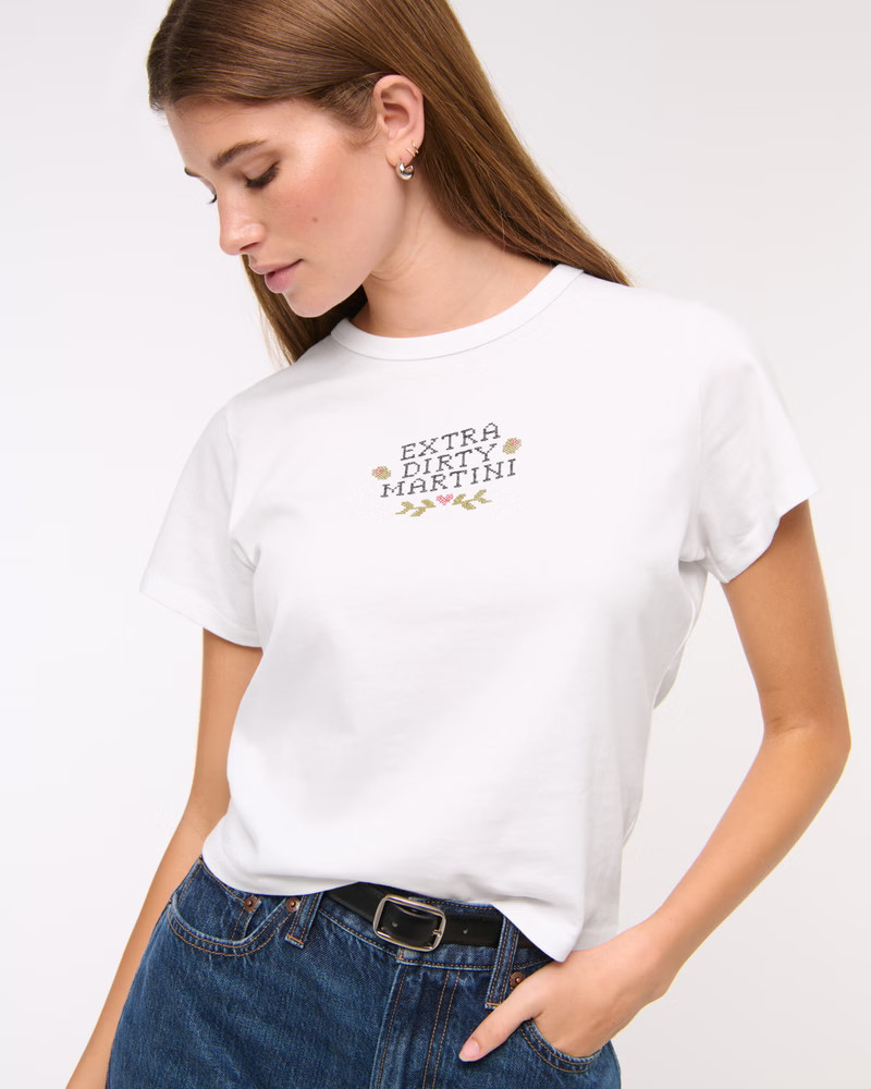 Short-Sleeve Dirty Martini Graphic Skimming Tee | Abercrombie & Fitch (US)